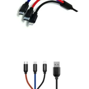 3 in 1 Çoklu Hızlı Şarj Kablosu Type-C Mikro İphone 1.2 Metre 3A