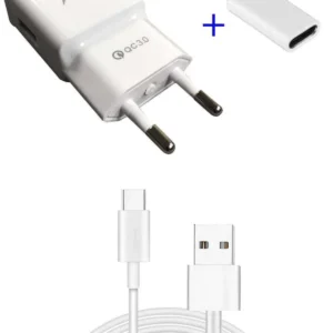 Android Type-C Uçlu Hızlı Şarj Aleti 3.1A 1 Metre Kablolu Hızlı Şarj Cihazı Lightning Dönüştürücü