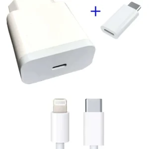 İphone Lightning Uçlu Hızlı Şarj Aleti 3A/18W 1.2 Metre Kablolu Hızlı Şarj Cihazı Type-C Dönüştürücü