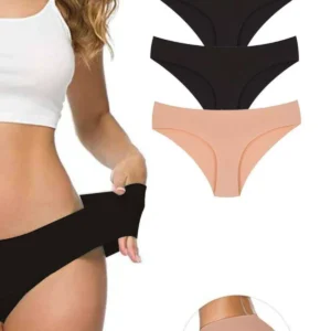 3 Adet Kadın Dikişsiz Lazer Kesim Esnek İz yapmayan Külot S2