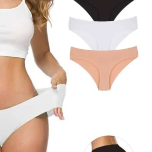 3 Adet Kadın Dikişsiz Lazer Kesim Esnek İz yapmayan Külot S4