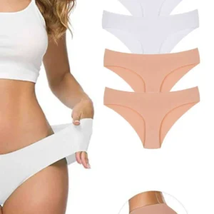 4 Adet Kadın Dikişsiz Lazer Kesim Esnek İz yapmayan Külot S3