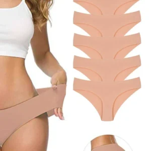 6 Adet Kadın Dikişsiz Lazer Kesim Esnek İz yapmayan Külot Ten