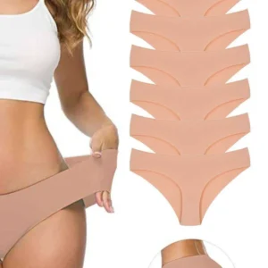 7 Adet Kadın Dikişsiz Lazer Kesim Esnek İz yapmayan Külot Ten