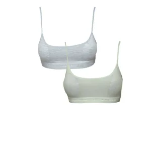 Pedli İp Askılı Gri ve Krem Büstiyer 2 adet