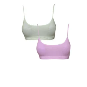 Pedli İp Askılı Krem ve Pembe Büstiyer 2 adet