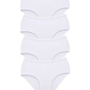 4 Adet Tutku Kadın Yüksek Bel Bato Kalın Lastik Külot Beyaz