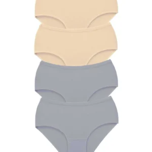 4 Adet Tutku Kadın Yüksek Bel Bato Kalın Lastik Külot S8