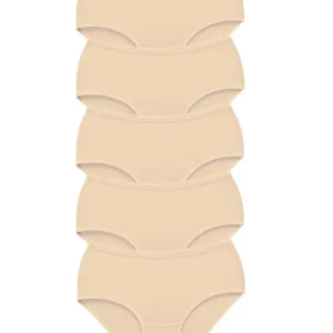 5 Adet Tutku Kadın Yüksek Bel Bato Kalın Lastik Külot Ten