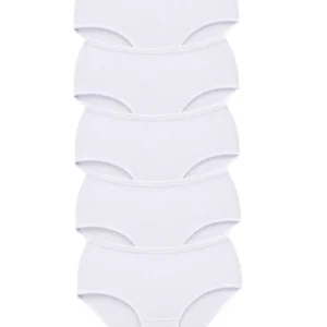 5 Adet Tutku Kadın Yüksek Bel Bato Kalın Lastik Külot Beyaz