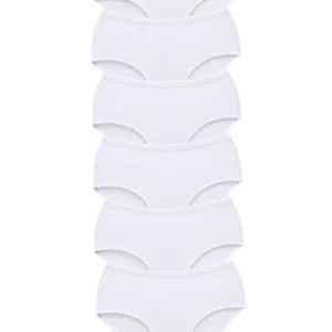 6 Adet Tutku Kadın Yüksek Bel Bato Kalın Lastik Külot Beyaz