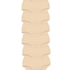 7 Adet Tutku Kadın Yüksek Bel Bato Kalın Lastik Külot Ten