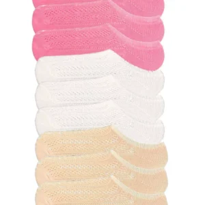 9 Adet Kadın Sneaker Dantelli File Pamuklu Yumuşak Çorap