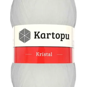 Kristal Çift Katlı El Örgü Lif İpi Beyaz K010