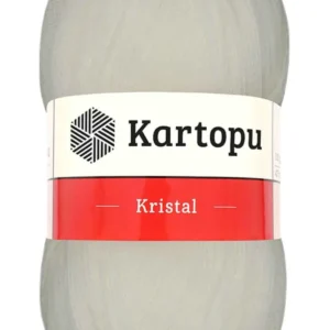 Kristal Çift Katlı El Örgü Lif İpi Ekru K013