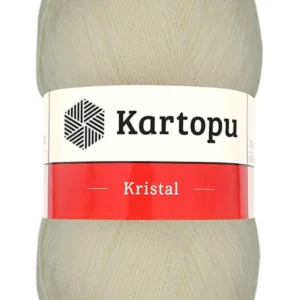 Kristal Çift Katlı El Örgü Lif İpi Krem K025