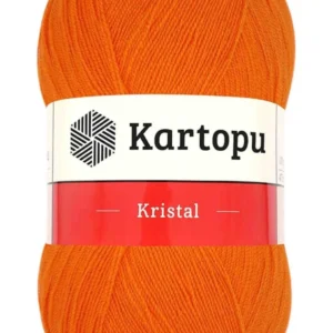 Kristal Çift Katlı El Örgü Lif İpi Turuncu K210