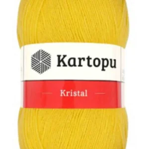 Kristal Çift Katlı El Örgü Lif İpi Sarı K301