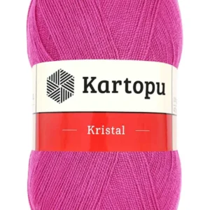 Kristal Çift Katlı El Örgü Lif İpi Fuşya K440