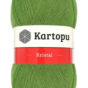 Kristal Çift Katlı El Örgü Lif İpi Açık Yeşil K442