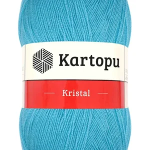 Kristal Çift Katlı El Örgü Lif İpi Turkuaz K515