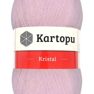 Kristal Çift Katlı El Örgü Lif İpi Açık Pembe K699