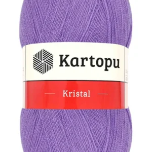 Kristal Çift Katlı El Örgü Lif İpi Eflatun K708