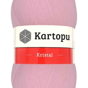 Kristal Çift Katlı El Örgü Lif İpi Bebe Pembe K788