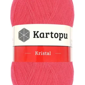 Kristal Çift Katlı El Örgü Lif İpi Nar Çiçeği K812