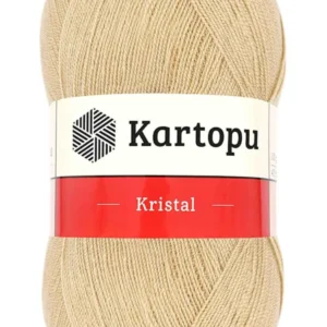 Kristal Çift Katlı El Örgü Lif İpi Sütlü Kahve K884