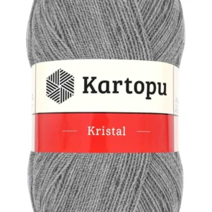 Kristal Çift Katlı El Örgü Lif İpi Açık Gri K1001