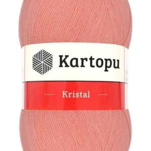 Kristal Çift Katlı El Örgü Lif İpi Koyu Somon K1217