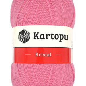 Kristal Çift Katlı El Örgü Lif İpi Koyu Pembe K1790