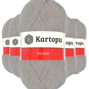 5 Adet Kristal Çift Katlı El Örgü Lif İpi Bej K861