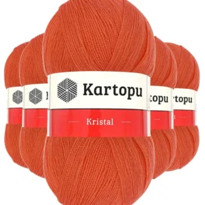 5 Adet Kristal Çift Katlı El Örgü Lif İpi Narenciye K1212