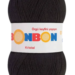 Kristal El Örgü Lif İpi Siyah 98206