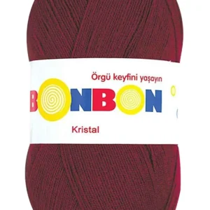 Kristal El Örgü Lif İpi Bordo 98220