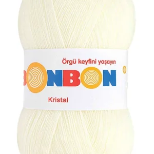 Kristal El Örgü Lif İpi Açık Krem 98223