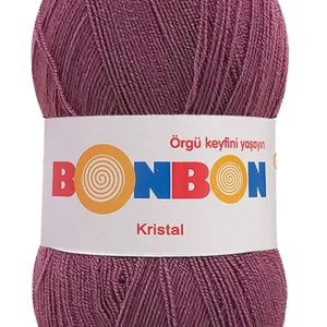 Kristal El Örgü Lif İpi Koyu Gül Kurusu 98303