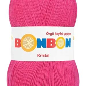 Kristal El Örgü Lif İpi Koyu Pembe 98403
