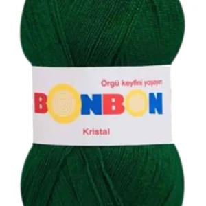 Kristal El Örgü Lif İpi Koyu Yeşil 98596