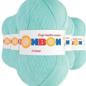 5 Adet Kristal El Örgü Lif İpi Cam Mavi 98203