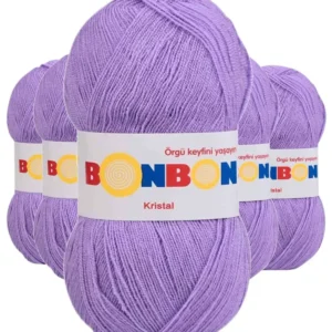 5 Adet Kristal El Örgü Lif İpi Lila 98205