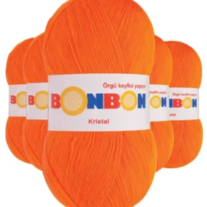 5 Adet Kristal El Örgü Lif İpi Turuncu 98215