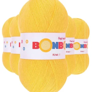 5 Adet Kristal El Örgü Lif İpi Sarı 98217