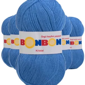 5 Adet Kristal El Örgü Lif İpi Açık Mavi 98236