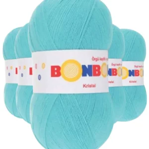 5 Adet Kristal El Örgü Lif İpi Turkuaz 98238