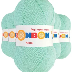 5 Adet Kristal El Örgü Lif İpi Su Yeşili 98329