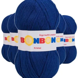 5 Adet Kristal El Örgü Lif İpi Mavi 98488