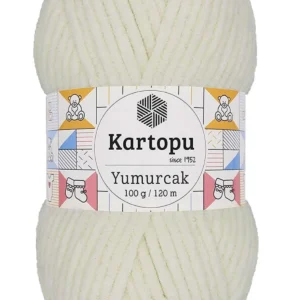 Yumurcak Kadife El Örgü İpi Kırık Beyaz K011